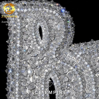 Iced Out Cross 925 Silver Moissanite Pendant