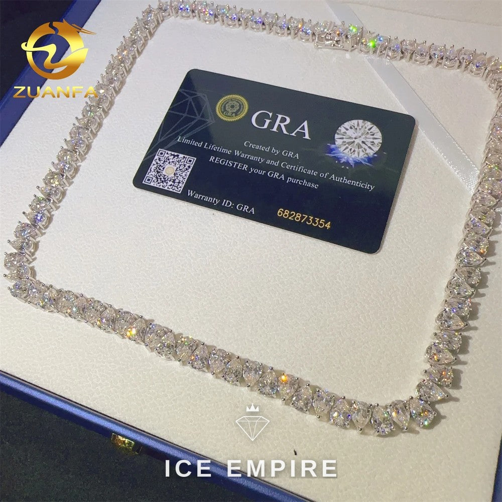 Iced Out Rose Gold Plated Moissanite Cuban Chain
