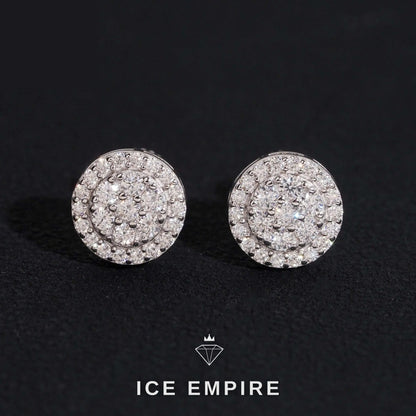 Iced Out 925 Silver Moissanite Earrings