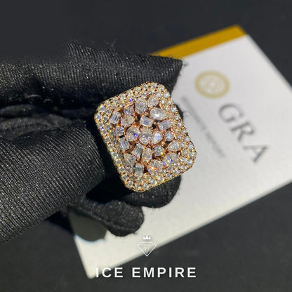 Iced Out 925 Silver Moissanite Ring