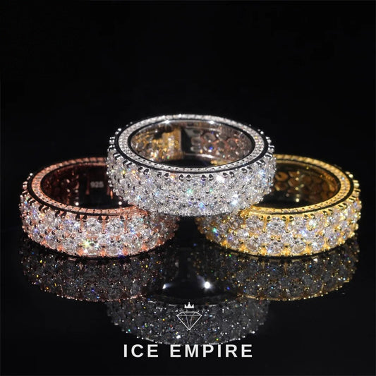 Iced Out Gold Plated Moissanite Ring