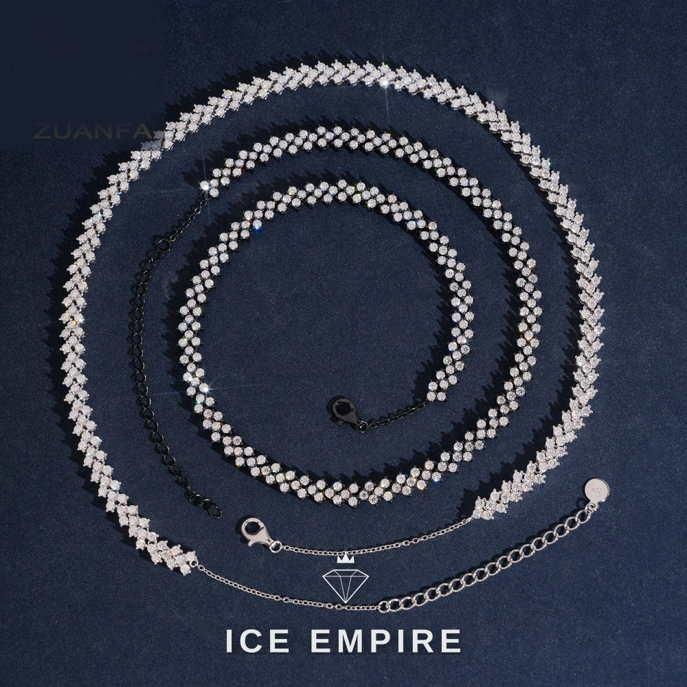 Iced Out Gold Plated Moissanite Cuban Chain