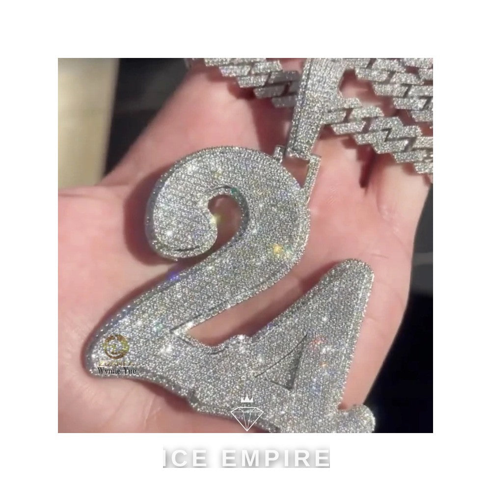 Iced Out 925 Silver Moissanite Pendant