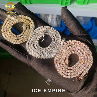 Iced Out Gold Plated Moissanite Cuban Chain