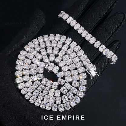 Iced Out Rose Gold Plated Moissanite Cuban Chain