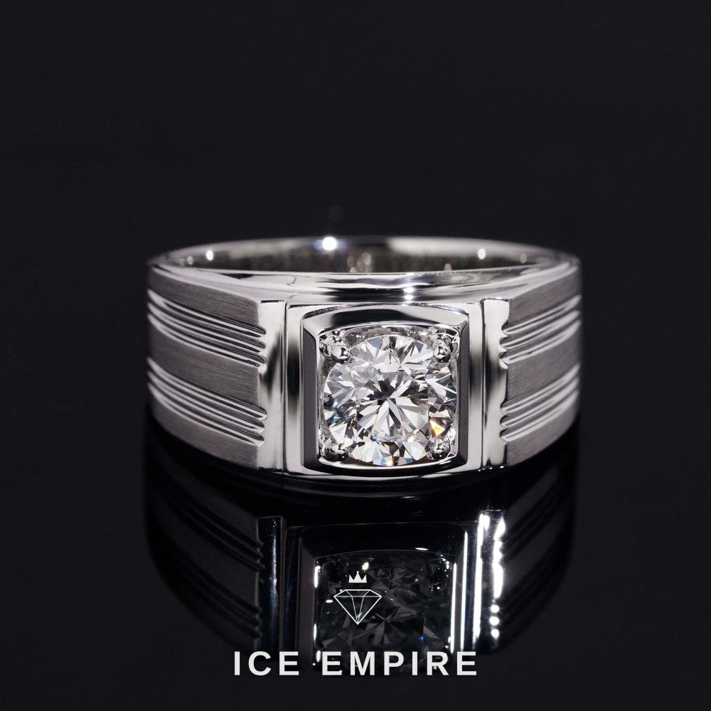 Iced Out 18K Gold Lab Grown Diamond Ring