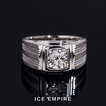 Iced Out 18K Gold Lab Grown Diamond Ring