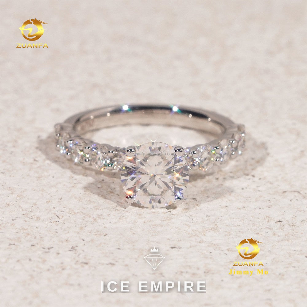 Iced Out Gold Plated Lab Grown Diamond Engagement Ring