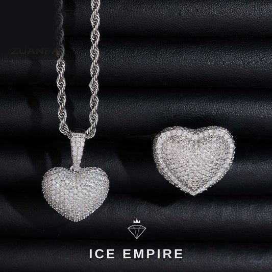 Iced Out Baguette 925 Silver Pendant