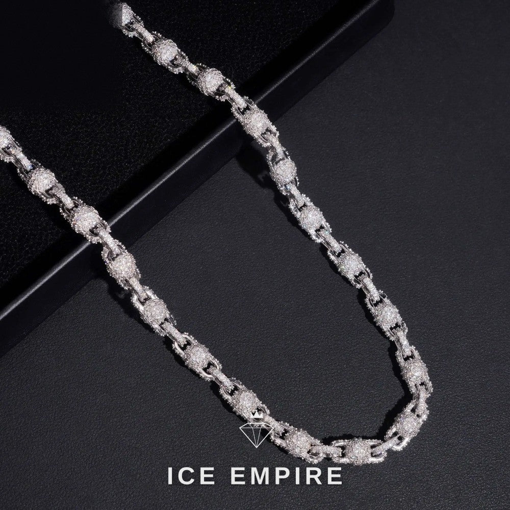 Iced Out Rose Gold Plated Moissanite Cuban Chain