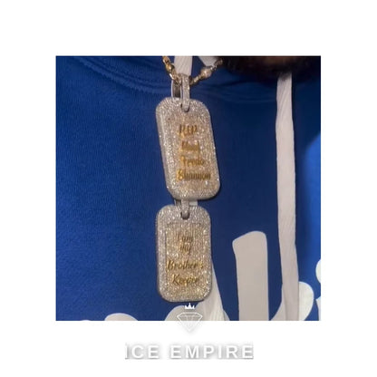 Iced Out Rose Gold Plated Moissanite Pendant