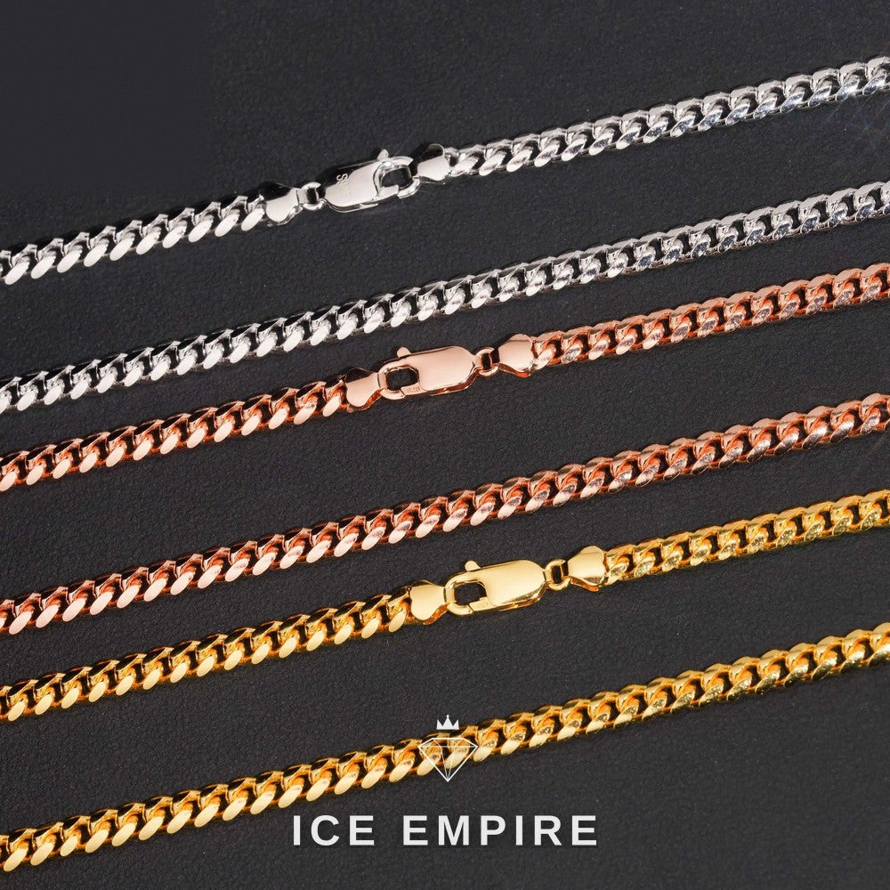 Iced Out Rose Gold Plated Cuban Chain