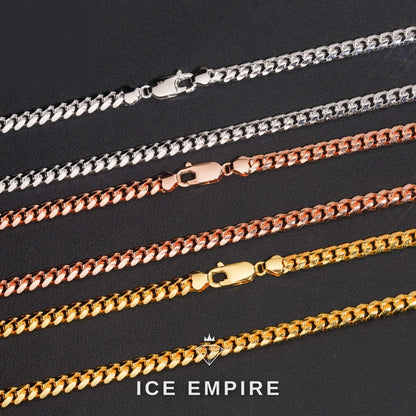 Iced Out Rose Gold Plated Cuban Chain