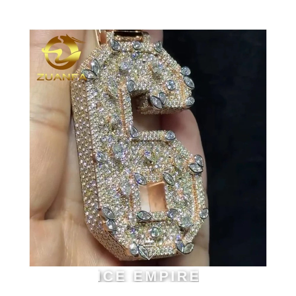 Iced Out 925 Silver Lab Grown Diamond Pendant