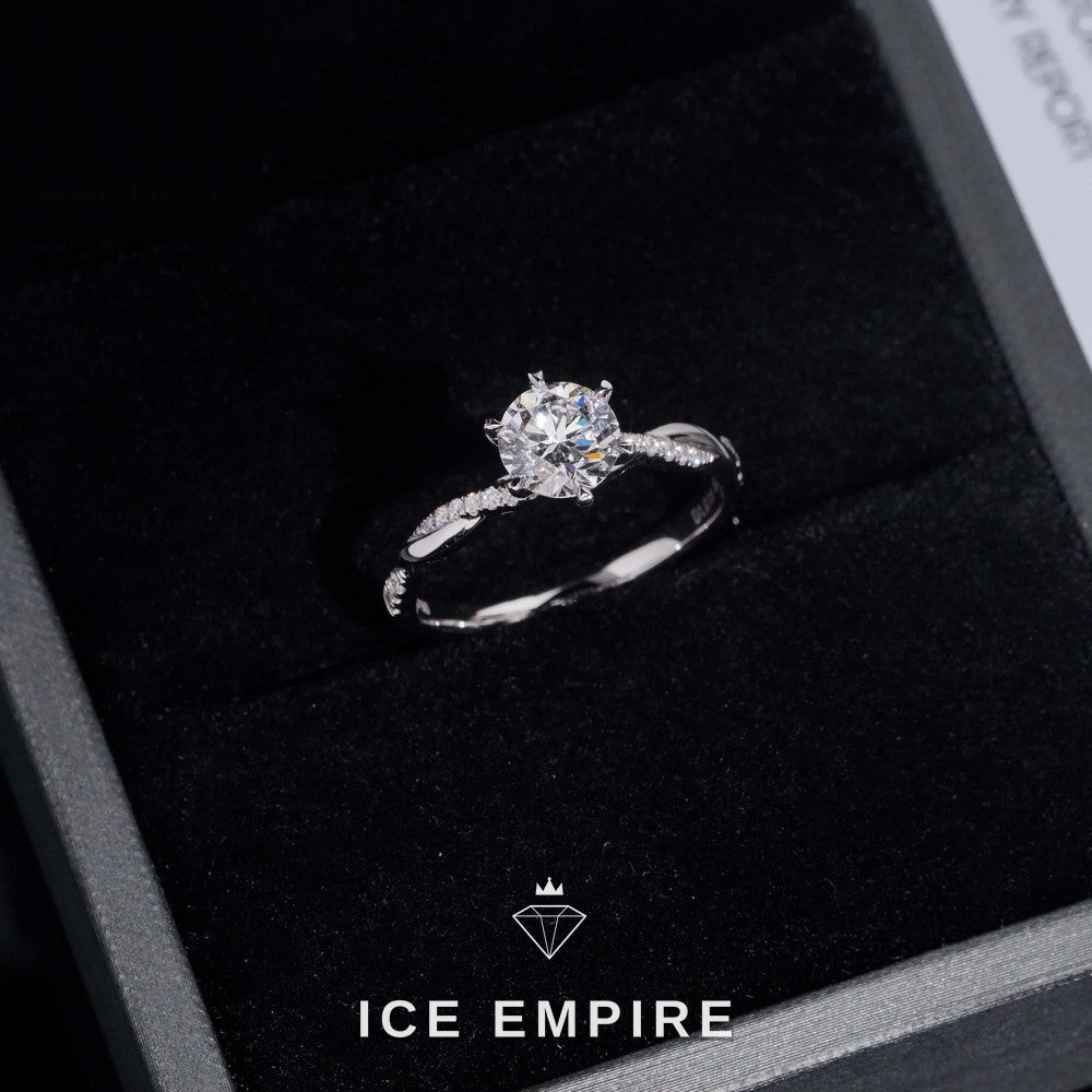 Iced Out Gold Plated Lab Grown Diamond Engagement Ring