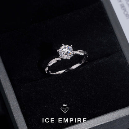 Iced Out Gold Plated Lab Grown Diamond Engagement Ring