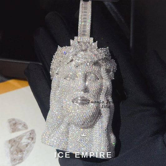 Iced Out 925 Silver Moissanite Pendant