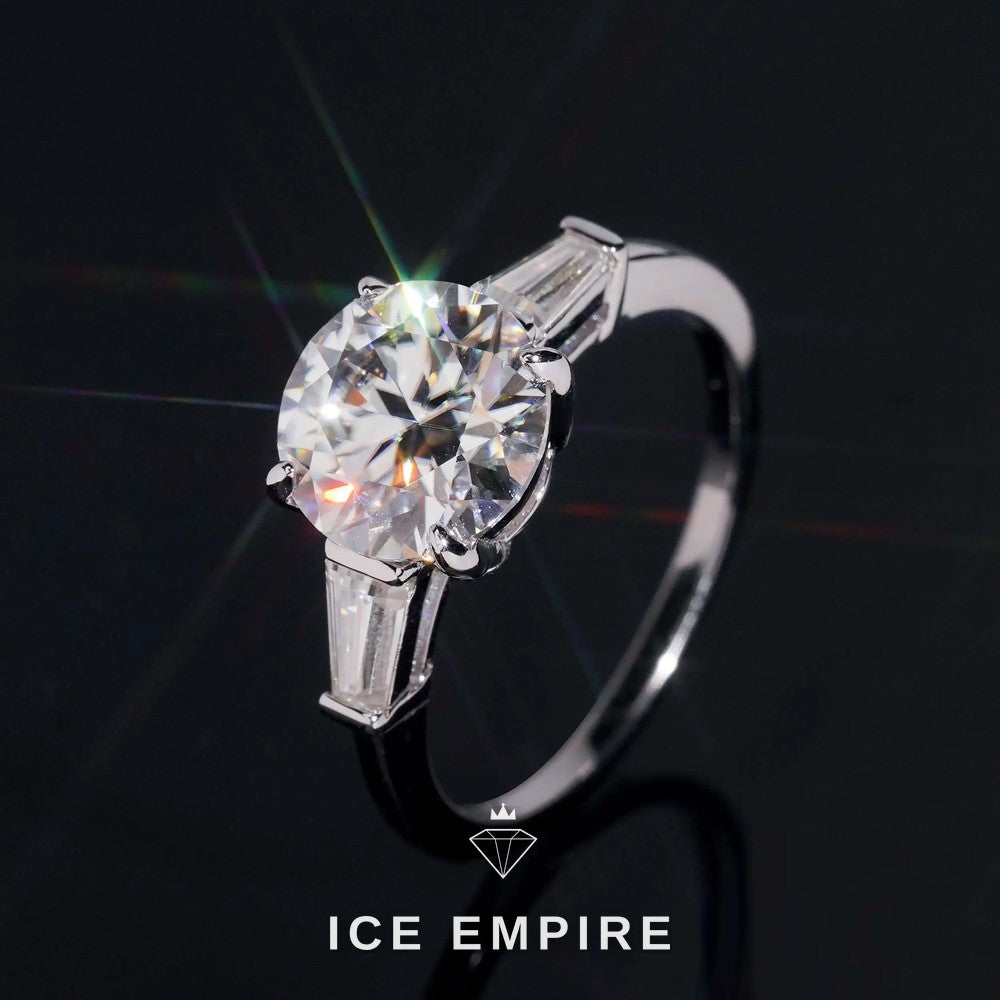 Iced Out Gold Plated Moissanite Wedding Band