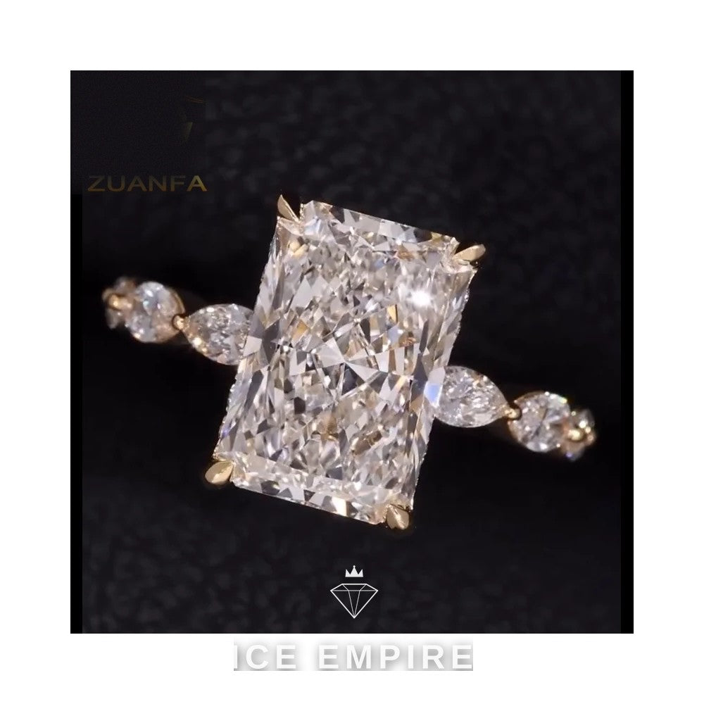 Iced Out Gold Plated Lab Grown Diamond Wedding Band
