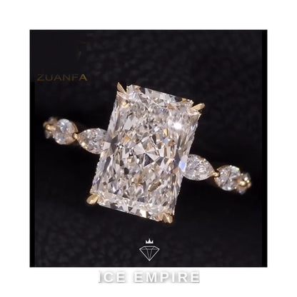 Iced Out Gold Plated Lab Grown Diamond Wedding Band