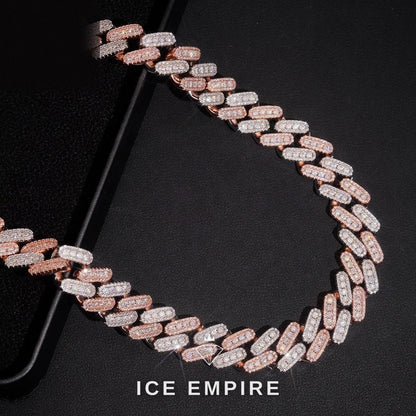 Iced Out Rose Gold Plated Moissanite Cuban Chain