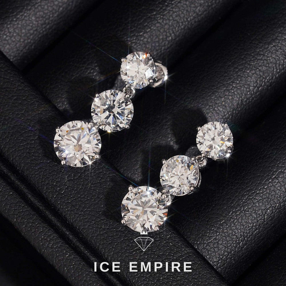 Iced Out 10K Gold Lab Grown Diamond Earrings