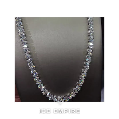 Iced Out Cross Rose Gold Plated Moissanite Cuban Chain