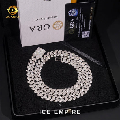Iced Out Rose Gold Plated Moissanite Cuban Chain