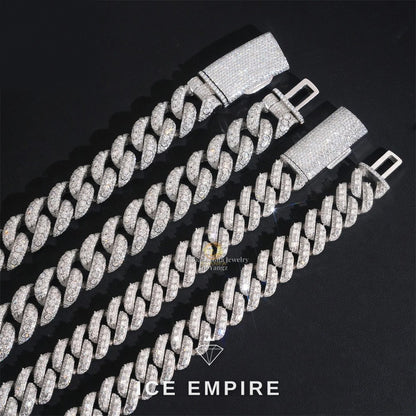 Iced Out Rose Gold Plated Moissanite Cuban Chain