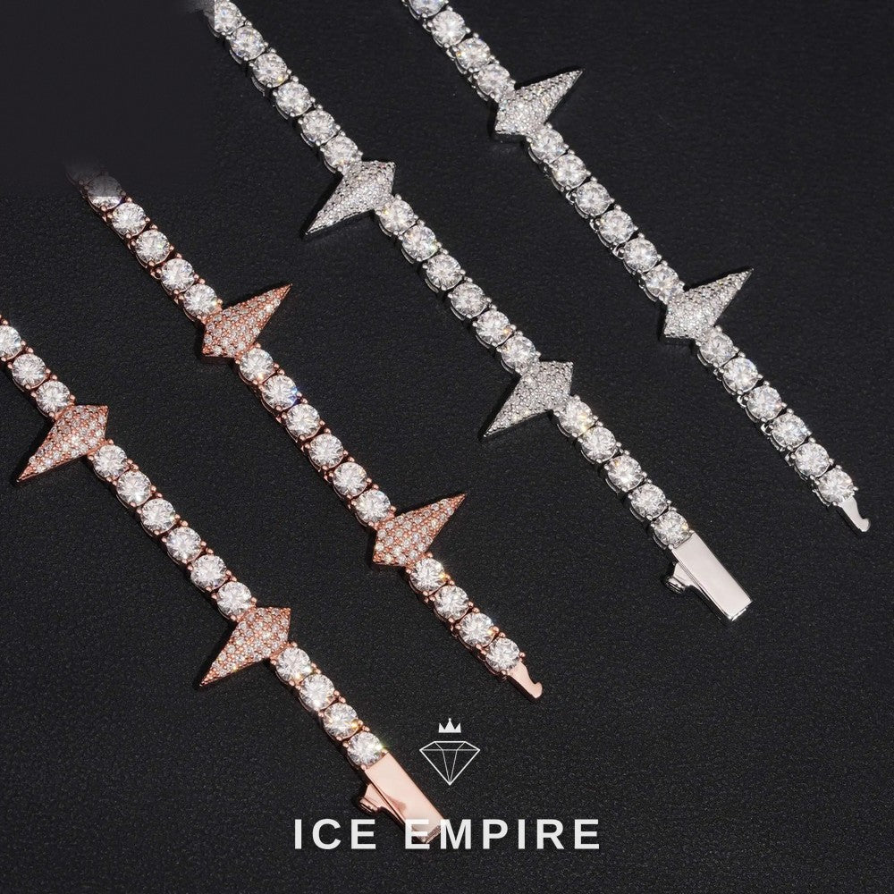Iced Out 925 Silver Moissanite Tennis Chain