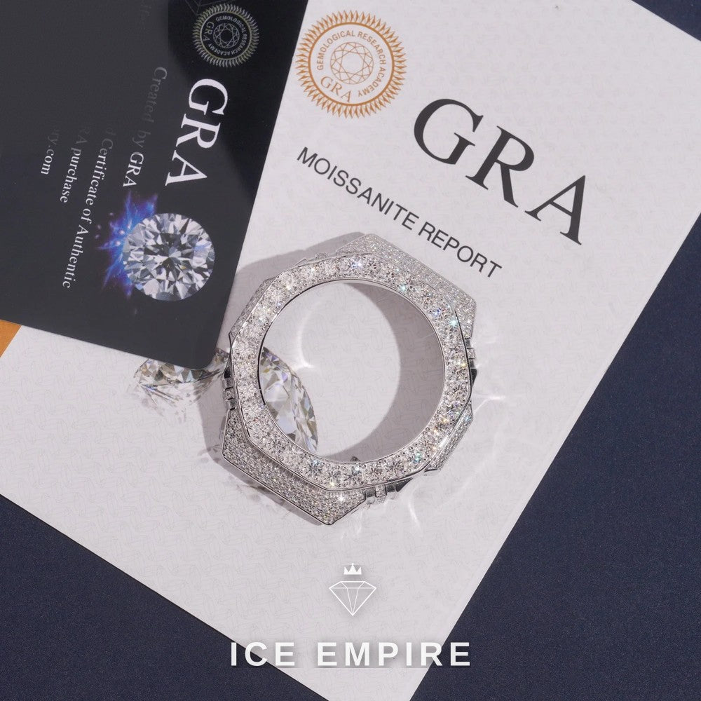 Iced Out 925 Silver Moissanite Watch