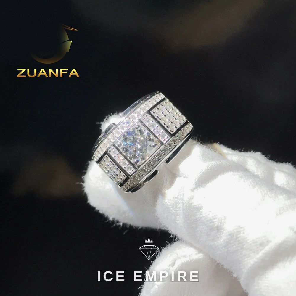 Iced Out 925 Silver Moissanite Cuban Chain