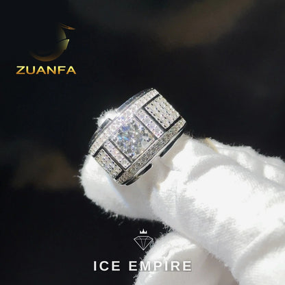 Iced Out 925 Silver Moissanite Cuban Chain