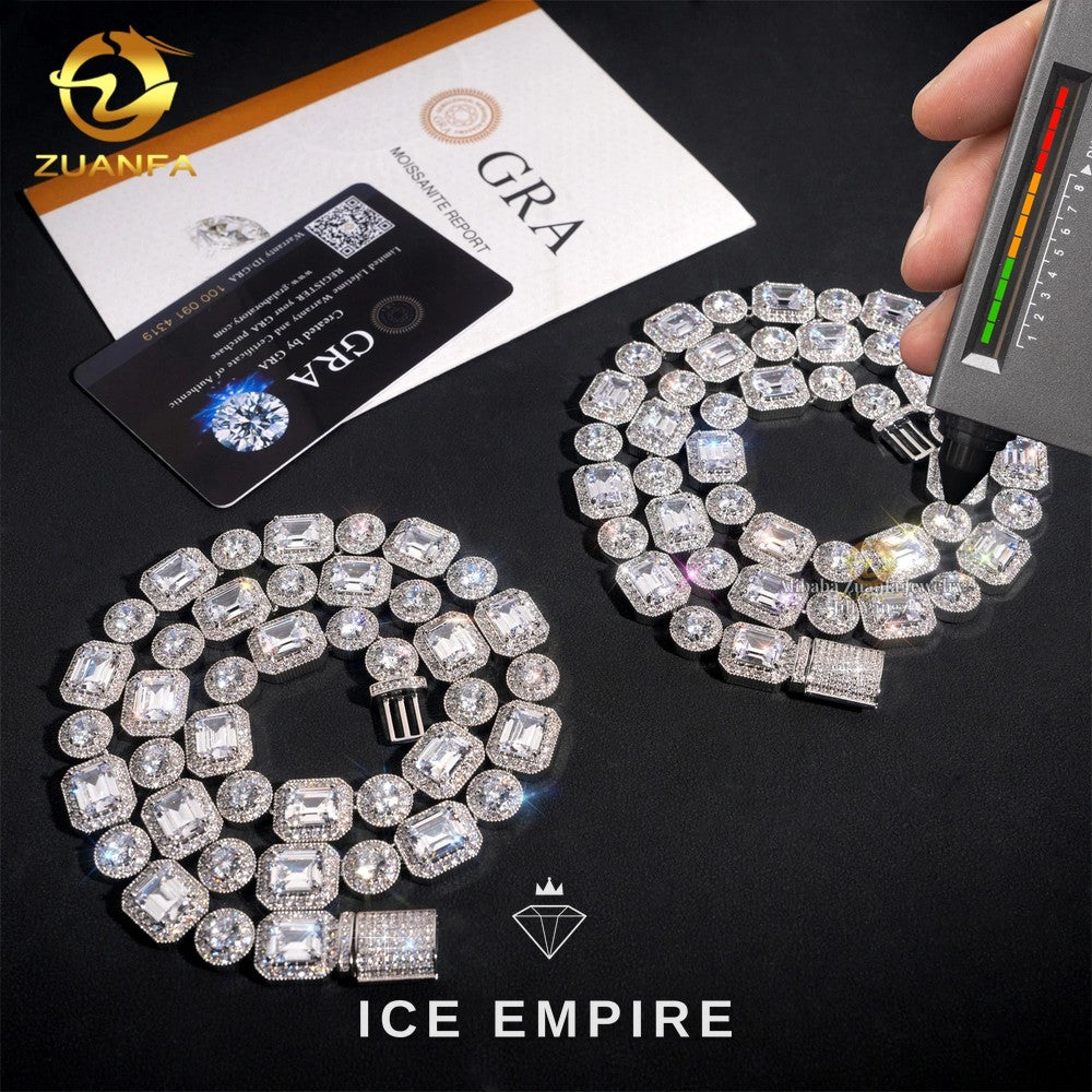 Iced Out Rose Gold Plated Moissanite Cuban Chain