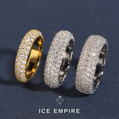 Iced Out 925 Silver Moissanite Ring