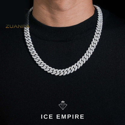 Iced Out Rose Gold Plated Moissanite Cuban Chain