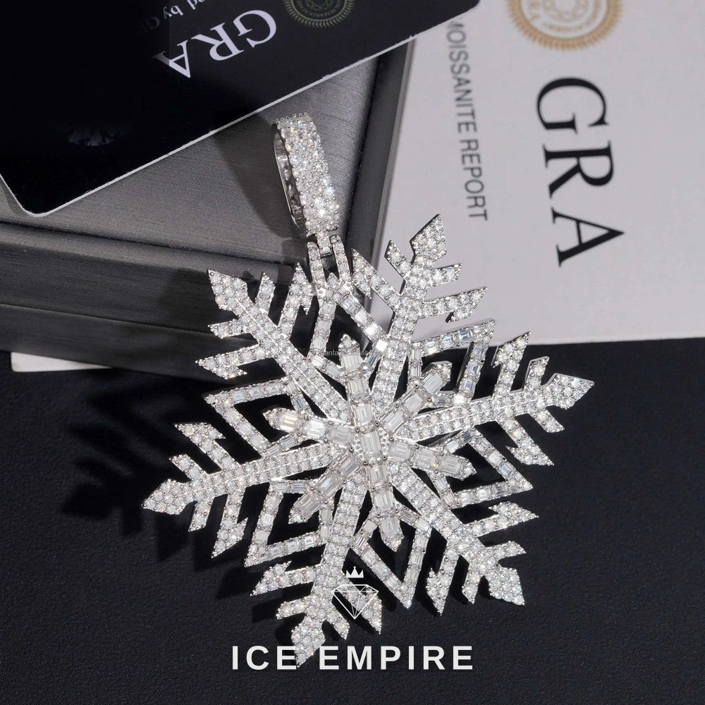 Iced Out 925 Silver Moissanite Pendant