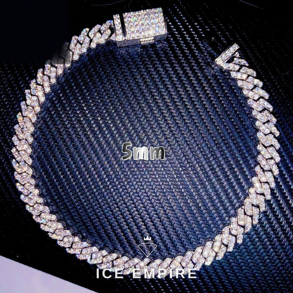 Iced Out Rose Gold Plated Moissanite Cuban Chain
