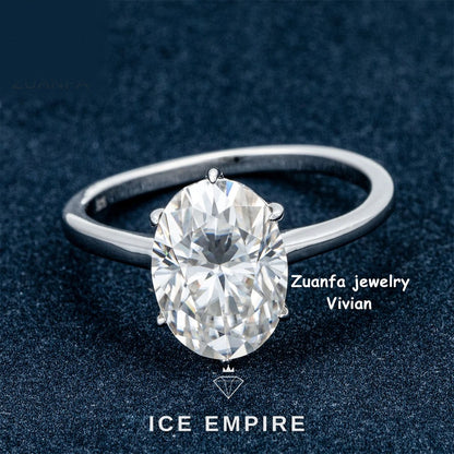 Iced Out 925 Silver Moissanite Ring