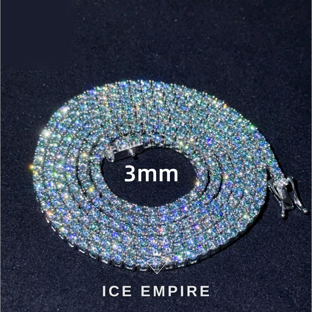 Iced Out Rose Gold Plated Moissanite Cuban Chain