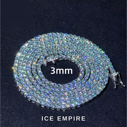 Iced Out Rose Gold Plated Moissanite Cuban Chain