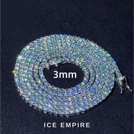 Iced Out Rose Gold Plated Moissanite Cuban Chain