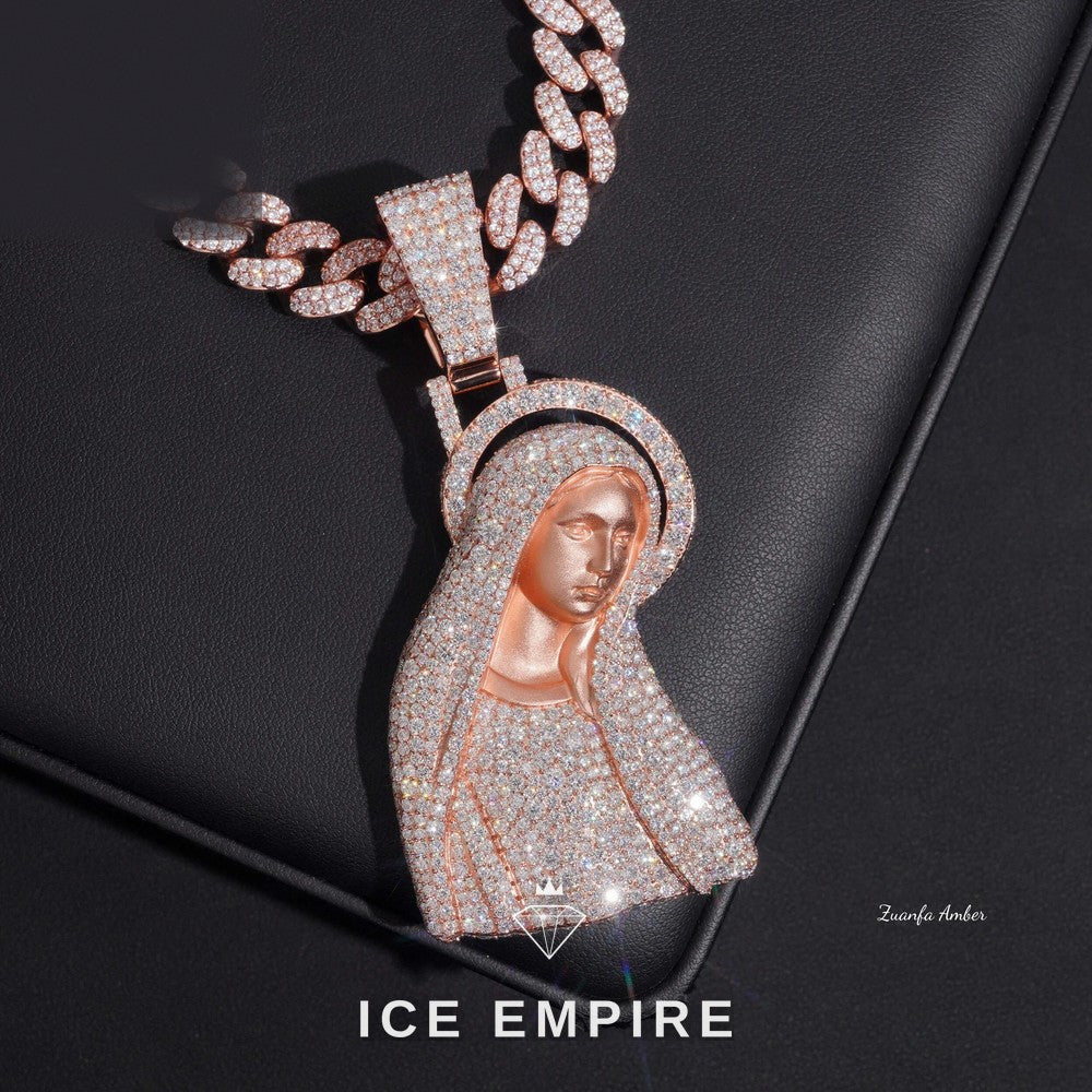 Iced Out 925 Silver Moissanite Pendant