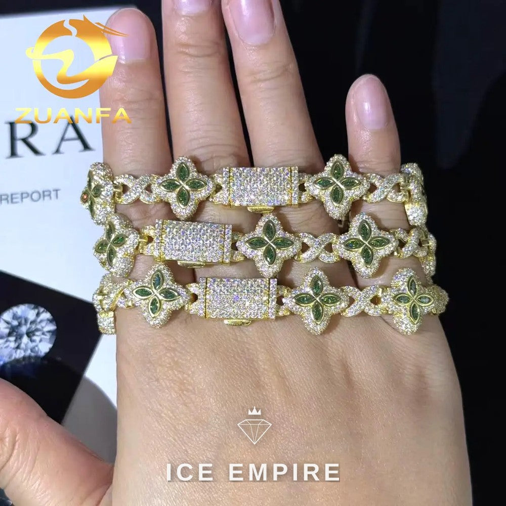 Iced Out 925 Silver Moissanite Bracelet