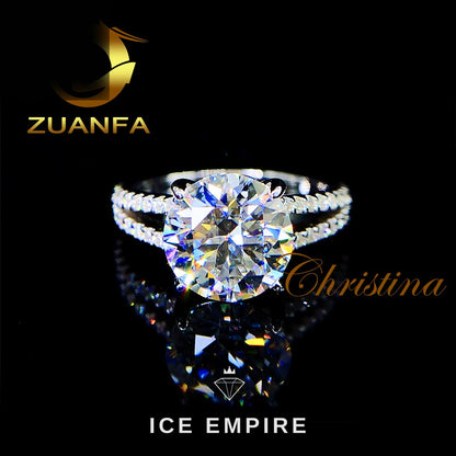 Iced Out Gold Plated Moissanite Wedding Band
