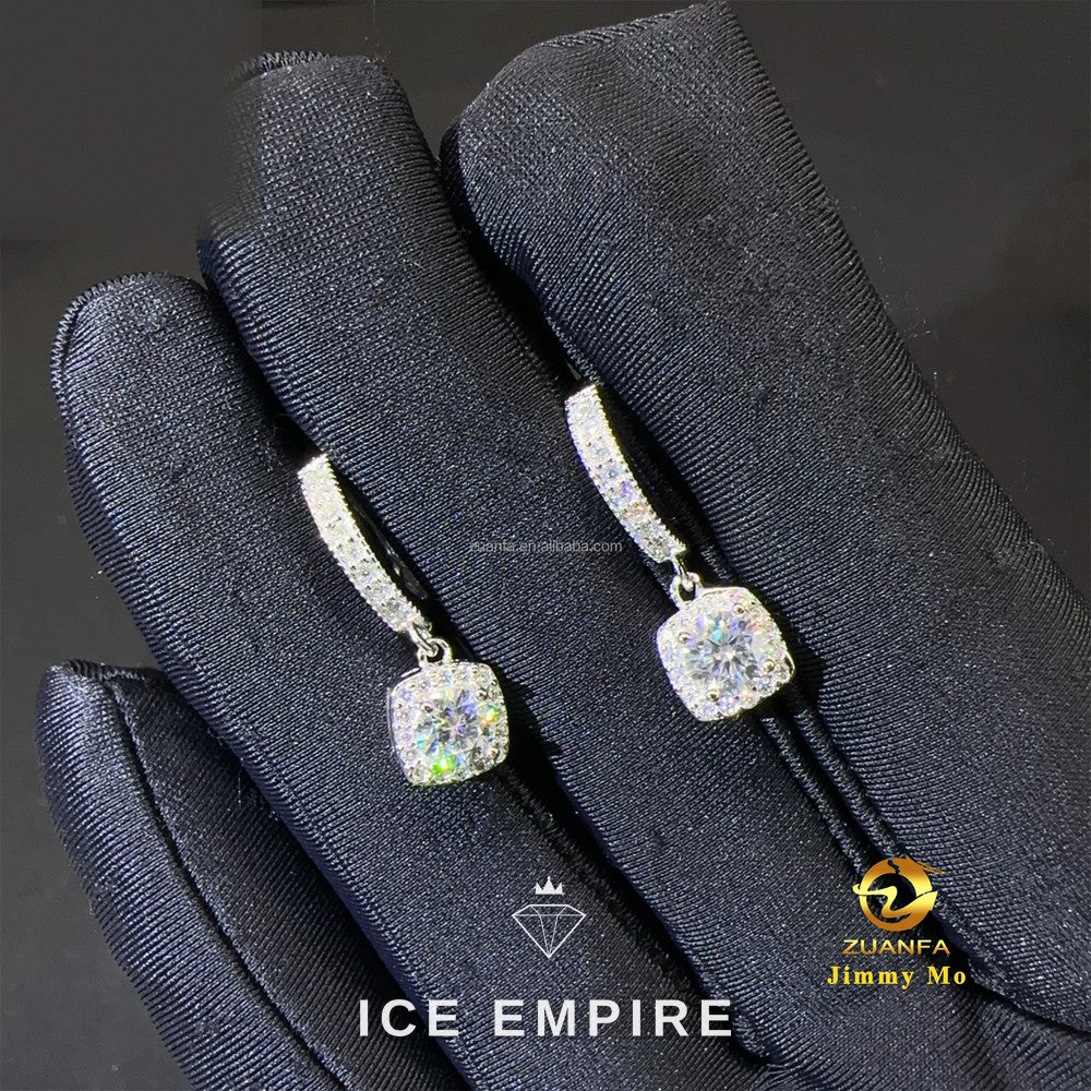 Iced Out Gold Plated Moissanite Earrings