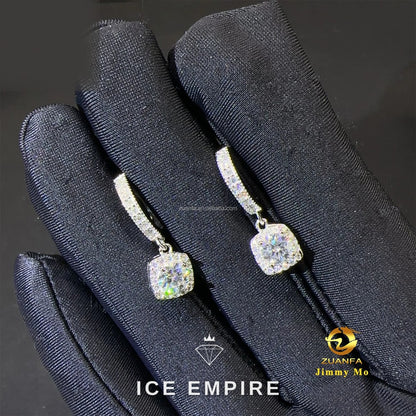 Iced Out Gold Plated Moissanite Earrings