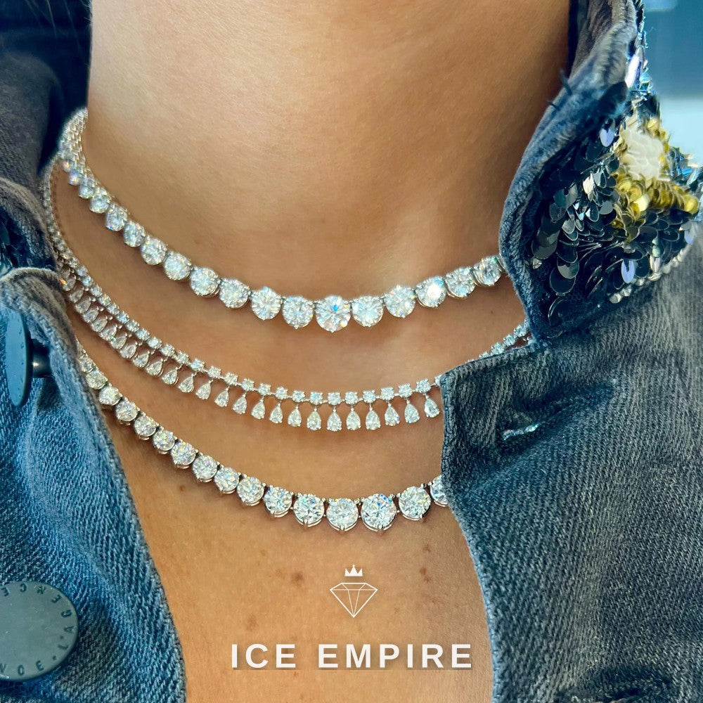 Iced Out 925 Silver Moissanite Cuban Chain