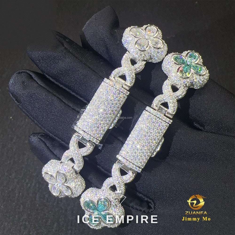 Iced Out 925 Silver Moissanite Cuban Chain