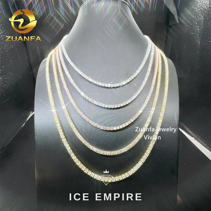 Iced Out Rose Gold Plated Moissanite Tennis Chain